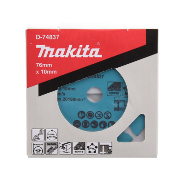 DISQUE DIAMANT CARBURE 76MM / D 74837 / 0088381590877 - D'ORIGINE MAKITA