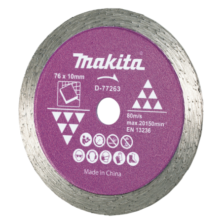 DISQUE DIAMANT JANTE CONTINUE 76MM / D 77263 / 0088381789608 - D'ORIGINE MAKITA