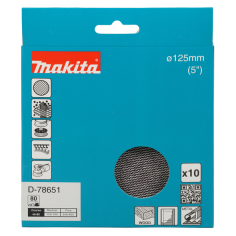 ABRASIF EN MAILLE DIAM 125 A80 X10 / D 78651 / 3240890944665 - D'ORIGINE MAKITA 2