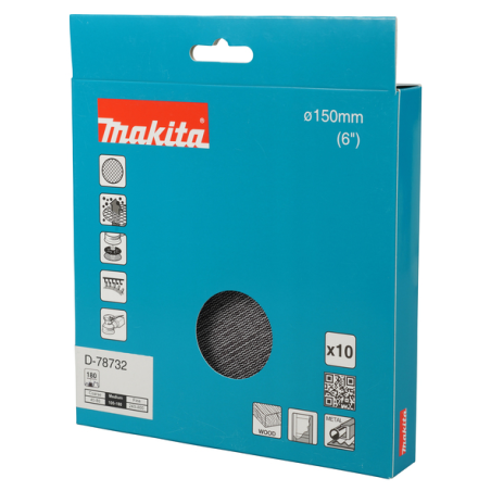 ABRASIF EN MAILLE DIAM 150 A180 X10 / D 78732 / 3240890944719 - D'ORIGINE MAKITA