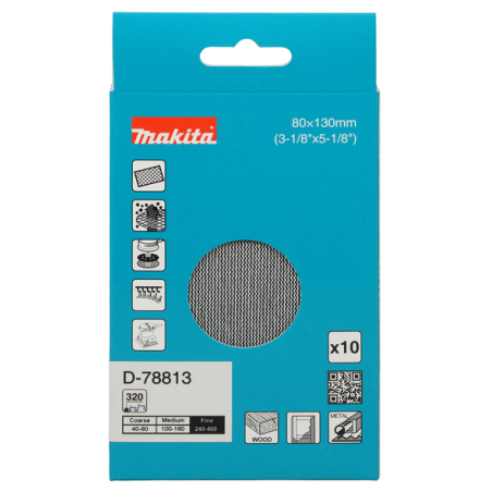 ABRASIF EN MAILLE 80X130 A320 X10 / D 78813 / 3240890944788 - D'ORIGINE MAKITA