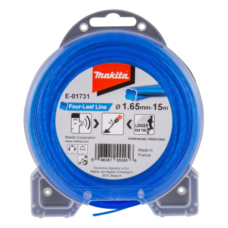 FIL NYLON TREFLE TORSADE 1.65 15M / E 01731 / 0088381555456 - D'ORIGINE MAKITA