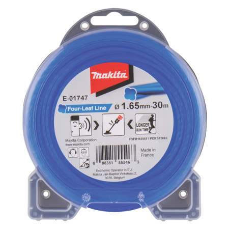 FIL NYLON TREFLE TORSADE 1.65 30M / E 01747 / 0088381555463 - D'ORIGINE MAKITA