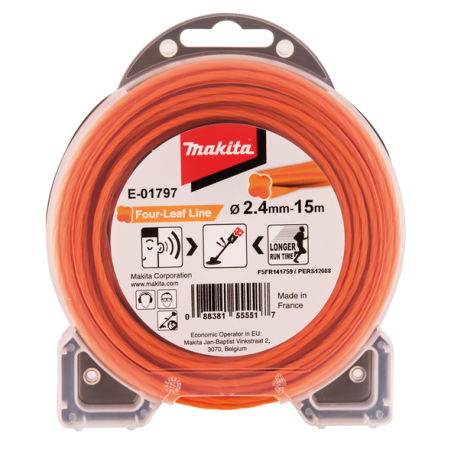 FIL NYLON TREFLE TORSADE 2.4 15M / E 01797 / 0088381555517 - D'ORIGINE MAKITA