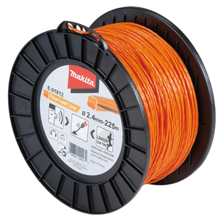 FIL NYLON TREFLE TORSADE 2.4 225M / E 01812 / 0088381555531 - D'ORIGINE MAKITA