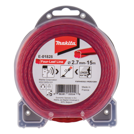 FIL NYLON TREFLE TORSADE 2.7 15M / E 01828 / 0088381555548 - D'ORIGINE MAKITA