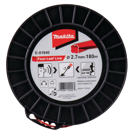 FIL NYLON TREFLE TORSADE 2.7 180M / E 01840 / 0088381555562 - D'ORIGINE MAKITA