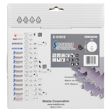 LAME CARBURE BOIS EFFICUT 235X30MM 24D - E 01915 - 3240891177505 - D'ORIGINE MAKITA