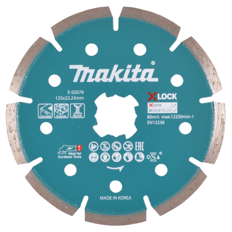 DISQUE DIAMANT X LOCK 125 / E 02076 / 0088381556224 - D'ORIGINE MAKITA