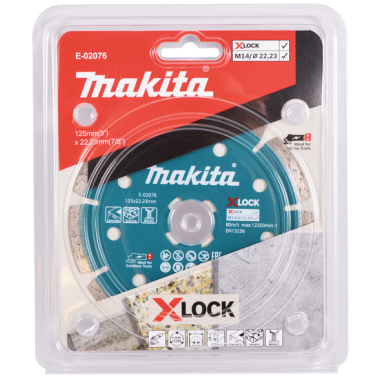 DISQUE DIAMANT X LOCK 125 / E 02076 / 0088381556224 - D'ORIGINE MAKITA