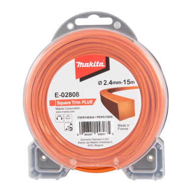 FIL CARRE SQUARE TRIM+ 2,4mm 15m / E 02808 / 0088381558075 - D'ORIGINE MAKITA