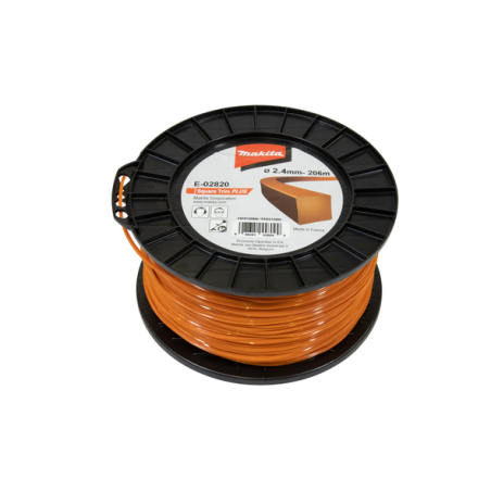 FIL CARRE SQUARE TRIM+ 2,4mm 206m / E 02820 / 0088381558099 - D'ORIGINE MAKITA