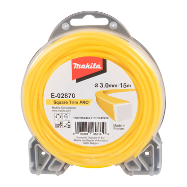 FIL CARRE SQUARE TRIM PRO 3mm 15m / E 02870 / 0088381558150 - D'ORIGINE MAKITA