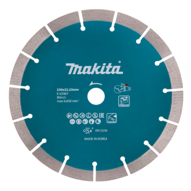 DISQUE DIAMANT 230MM SPECIAL BATTERIE / E 02967 / 0088381559577 - D'ORIGINE MAKITA