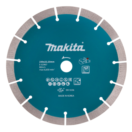 DISQUE DIAMANT 230MM SPECIAL BATTERIE / E 02967 / 0088381559577 - D'ORIGINE MAKITA