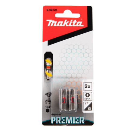 EMBOUT PHILLIPS 1 25MM 2PCS IMPACT PREMIER / E 03121 / 0088381569798 - D'ORIGINE MAKITA