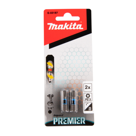 EMBOUT POZIDRIV 3 25MM 2PCS IMPACT PREMIER / E 03187 / 0088381569859 - D'ORIGINE MAKITA