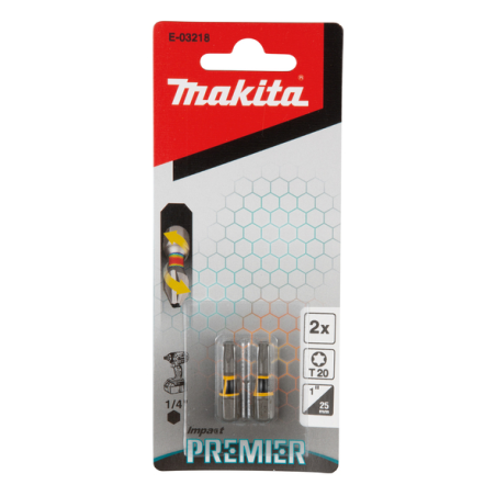 EMBOUT TORX20 25MM 2PCS IMPACT PREMIER / E 03218 / 0088381569880 - D'ORIGINE MAKITA