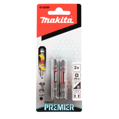 EMBOUT PH3 50 2PCS IMPACT PREMIER / E 03280 / 0088381570244 - D'ORIGINE MAKITA