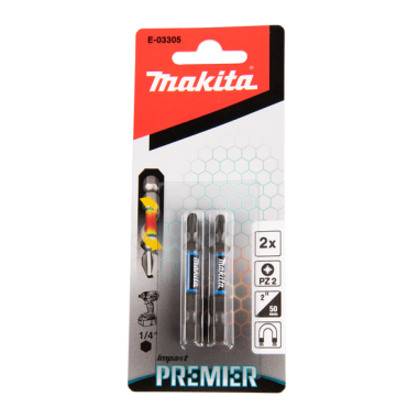 EMBOUT PZ2 50 2PCS IMPACT PREMIER / E 03305 / 0088381569965 - D'ORIGINE MAKITA
