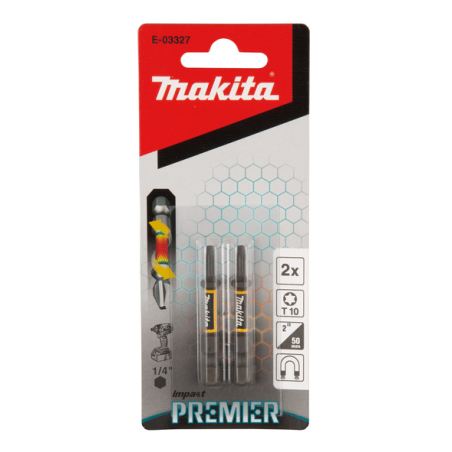 EMBOUT T10 50 2PCS IMPACT PREMIER / E 03327 / 0088381569989 - D'ORIGINE MAKITA