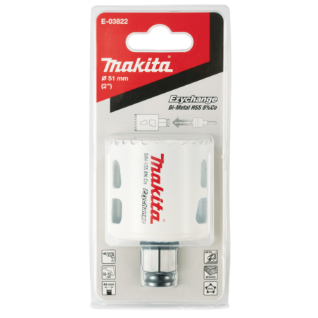 SCIE CLOCHE BIM 51mm EZYCHANGE - E 03822 - 0088381562065 - D'ORIGINE MAKITA SCIE CLOCHE BIM 51mm EZYCHANGE - E 03822 - 0088381562065 - D'ORIGINE MAKITA