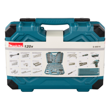 COFFRET OUTILLAGE A MAIN 120 PCS / E 06616 / 0088381570251 - D'ORIGINE MAKITA COFFRET OUTILLAGE A MAIN 120 PCS / E 06616 / 0088381570251 - D'ORIGINE MAKITA