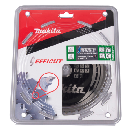 LAME CARBURE EFFICUT BOIS 216x30MM 45D - E 06971 - 0088381570725 - D'ORIGINE MAKITA