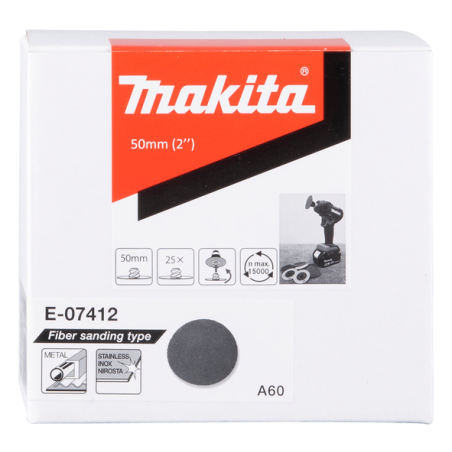 DISQUE FIBRE 50MM GR60 / E 07412 / 0088381574044 - D'ORIGINE MAKITA