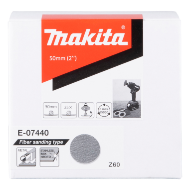 DISQUE FIBRE 50MM GR60 ZIRCONIUM / E 07440 / 0088381574075 - D'ORIGINE MAKITA