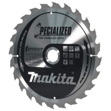 LAME CARBURE BOIS EFFICUT 260X30MM 24D - E 07705 - 0088381572408 - D'ORIGINE MAKITA