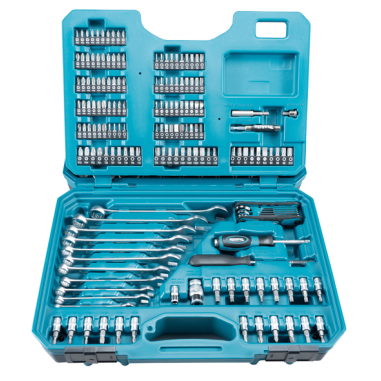 COFFRET OUTILLAGE A MAIN 221 PCS / E 10883 / 0088381581486 - D'ORIGINE MAKITA
