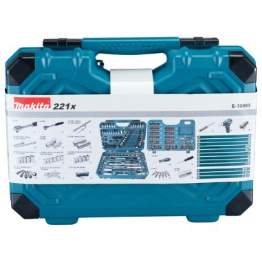COFFRET OUTILLAGE A MAIN 221 PCS / E 10883 / 0088381581486 - D'ORIGINE MAKITA COFFRET OUTILLAGE A MAIN 221 PCS / E 10883 / 0088381581486 - D'ORIGINE MAKITA