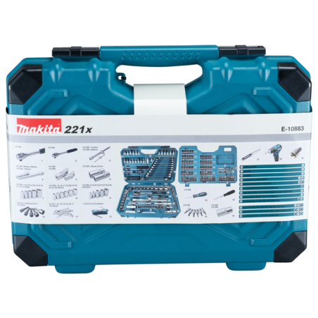 COFFRET OUTILLAGE A MAIN 221 PCS / E 10883 / 0088381581486 - D'ORIGINE MAKITA COFFRET OUTILLAGE A MAIN 221 PCS / E 10883 / 0088381581486 - D'ORIGINE MAKITA