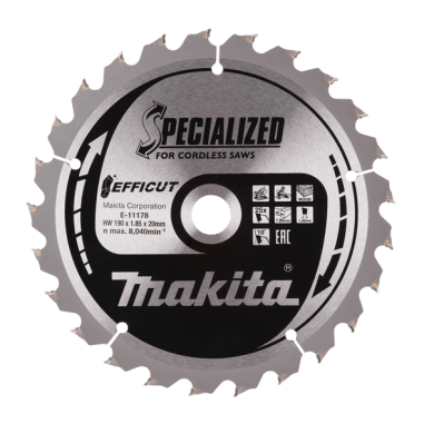 LAME EFFICUT BOIS 190x20MM 25D - E 11178 - 0088381581875 - D'ORIGINE MAKITA