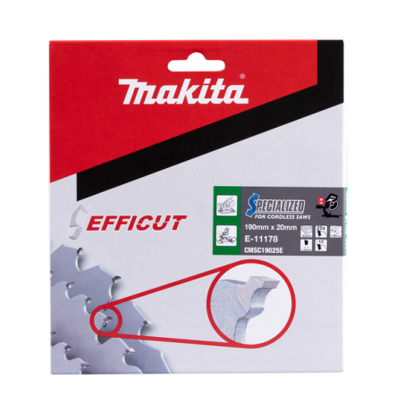 LAME EFFICUT BOIS 190x20MM 25D - E 11178 - 0088381581875 - D'ORIGINE MAKITA
