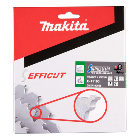 LAME TCT MDF 190x20MM 60DENTS - E 11190 - 0088381581899 - D'ORIGINE MAKITA