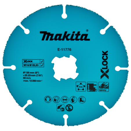 DISQUE DIAMANT X LOCK 125MM CARBURE DE TUNGSTENE / E 11776 / 0088381584029 - D'ORIGINE MAKITA