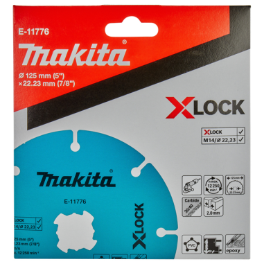 DISQUE DIAMANT X LOCK 125MM CARBURE DE TUNGSTENE / E 11776 / 0088381584029 - D'ORIGINE MAKITA