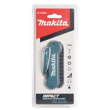 COFFRET 10 EMBOUTS IMPACT BLACK / E 12005 / 0088381589475 - D'ORIGINE MAKITA