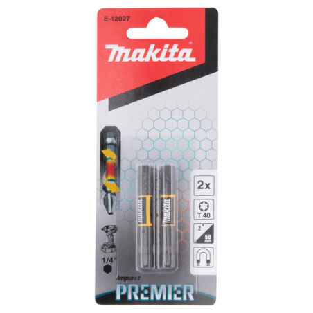 EMBOUT T40 50 2PCS IMPACT PREMIER / E 12027 / 0088381585163 - D'ORIGINE MAKITA