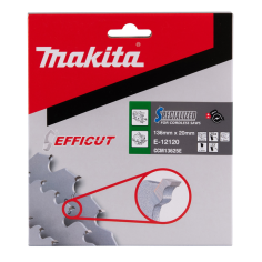 LAME CARBURE EFFICUT 136x20x25T - E 12120 - 0088381585484 - D'ORIGINE MAKITA 2