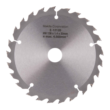 LAME CARBURE EFFICUT 136x20x25T - E 12120 - 0088381585484 - D'ORIGINE MAKITA