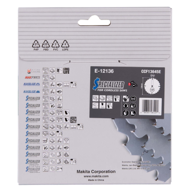 LAME CARBURE EFFICUT 136x20x45T - E 12136 - 0088381585491 - D'ORIGINE MAKITA