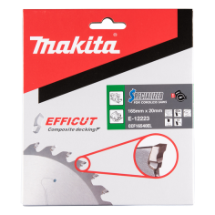 LAME CIRC EFFICUT BOIS COMPOSITE 165x20MM 40D - E 12223 - 0088381584760 - D'ORIGINE MAKITA 2