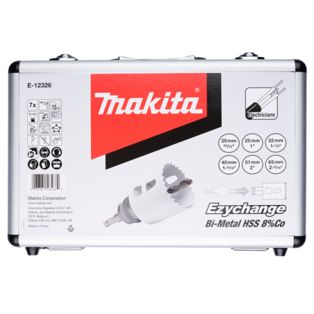 COFFRET SCIES CLOCHES EZYCHANGE BI METAL (6 DIAM) / E 12326 / 0088381585682 - D'ORIGINE MAKITA COFFRET SCIES CLOCHES EZYCHANGE BI METAL (6 DIAM) / E 12326 / 0088381585682 - D'ORIGINE MAKITA