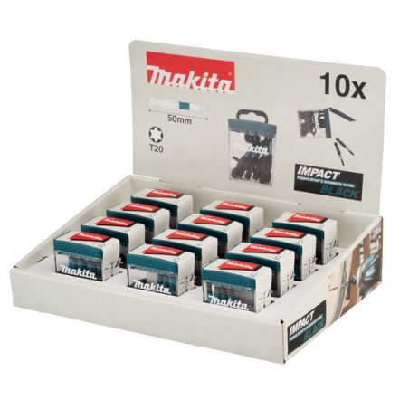 PACK IMPACT BLACK T20 50MM 10PCS X12 - E 12429 12 - 0088381586672 - D'ORIGINE MAKITA