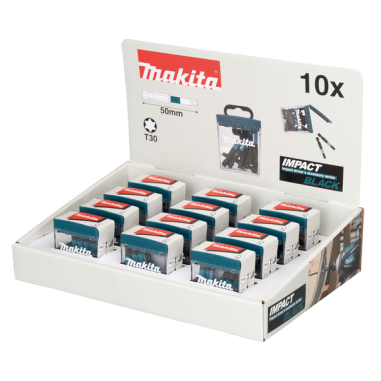 PACK IMPACT BLACK T30 50MM 10PCS X12 - E 12675 12 - 0088381588379 - D'ORIGINE MAKITA