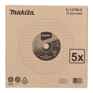 DISQUE A TRONC METAL 355X4,3X25,4MM / E 12790 5 / 0088381589826 - D'ORIGINE MAKITA