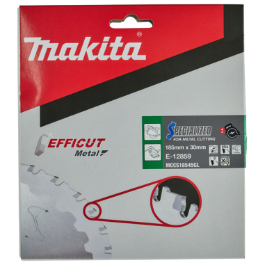 LAME CARBURE METAL EFFICUT 185X30MM 45D - E 12859 - 0088381589895 - D'ORIGINE MAKITA